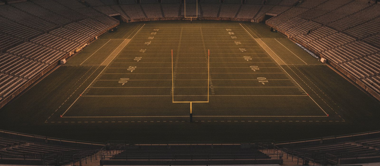 College stadium at dusk